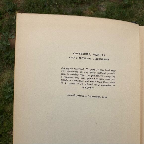 1935 North to the Orient Lindbergh Vintage Blue Hardcover Book - Picture 3 of 8